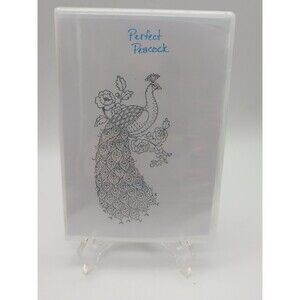Stampin Up Perfect Peacock Background Cling Rubber Stamp